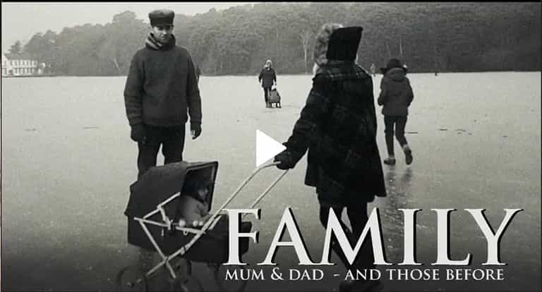 Family — EchoFlicks vintage family memories movie poster in black and white